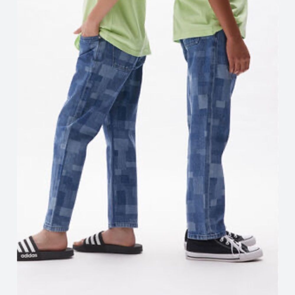 Pacsun Kids Patchwork Denim Jeans Pants(Size 10)